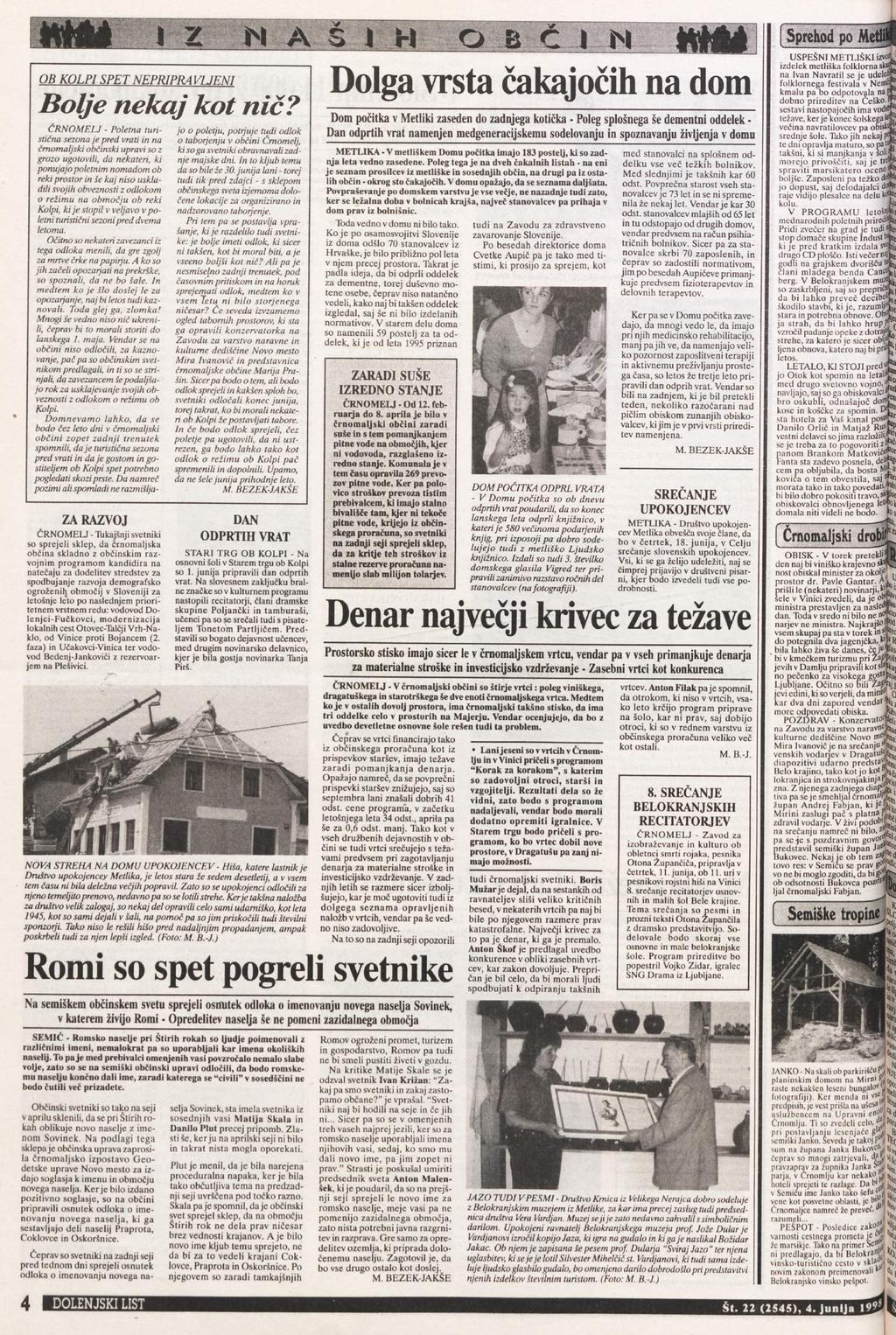 ttmtt I Z N A OB KOLPI SPET NEPRIPRA VUEN1 Bolje nekaj kot nič?