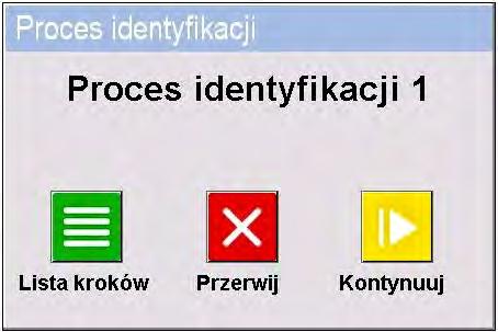 Naciśnij przycisk < Lista kroków>, po czym pojawi się lista zrealizowanych kroków procesu. Wybierz żądaną pozycję z listy (krok), po czym program wagowy automatycznie powróci do wybranego kroku. 38.
