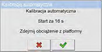 Z uwzględnieniem upływu czasu (odliczanie czasu 3h od poprzedniej kalibracji). Aktywacja parametru < Kalibracja automatyczna>: Wejdź w podmenu < Wagowe>.