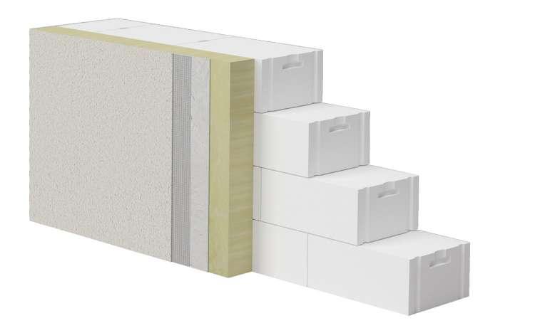 w porównaniu do ścian wykonanych z innych materiałów ściennych takich jak pustaki ceramiczne czy bloczki silikatowe, zabudowane w jednakowym układzie warstw konstrukcyjnych.