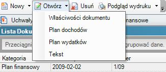 Rysunek 45. Pasek narzędzi w oknie edycji załącznika W oknie edycji załącznika, nad obszarem roboczym znajduje się pasek narzędzi z opcjami (rys.