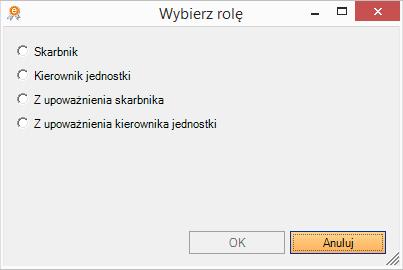 role, które mają za zadanie sprawdzić czy osoba składająca podpis jest tożsama z osobą wpisaną w pole stanowiska danej jednostki np. Skarbnik.