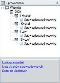 Drzewo jest hierarchiczną listą, która może być wyświetlana w formie szczegółowej albo zwiniętej. Do rozwijania i zwijania kategorii używa się odpowiednio znaków + i - na gałęziach drzewa.