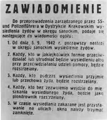Polacy ratujący Żydów w latach II wojny światowej karta nr 11 Latem 1942 r.