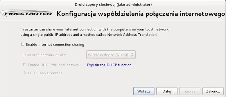 W kolejnym kroku możemy zdefiniować współdzielenie połączenia (Rysunek 2) Rysunek