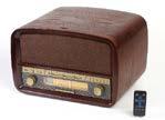 ODTWARZACZ CD/MP3 Zakres fal:- fale długie LW 150-280 khz - fale ultrakrótkie FM 88-108 MHz Odtwarzacz CD audio i CD MP3 Gniazdo USB, stereo, podświetlana skala Obudowa drewniana Funkcja nagrywania z