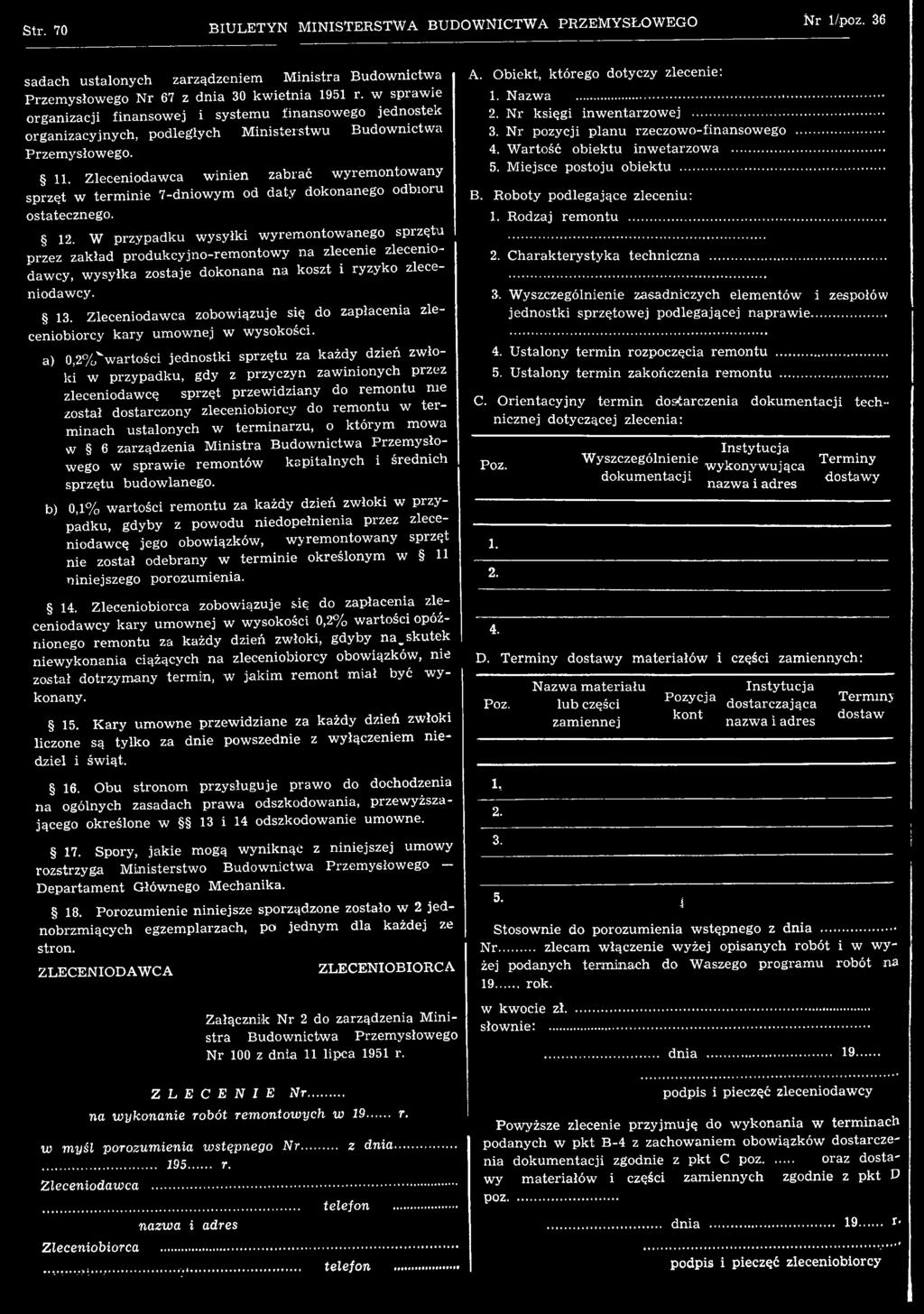 Zleceniodaw ca zobowiązuje się do zapłacenia zleceniobiorcy k ary um ow nej w wysokości.