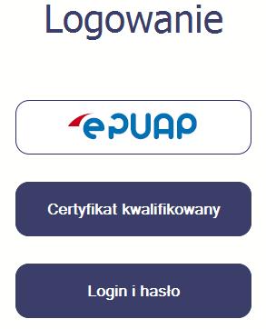 pl/wps/portal/e2_zalozprofil i skorzystaj z opcji Certyfikat kwalifikowany Inną z dostępnych metod logowania się do systemu jest kwalifikowany podpis elektroniczny.