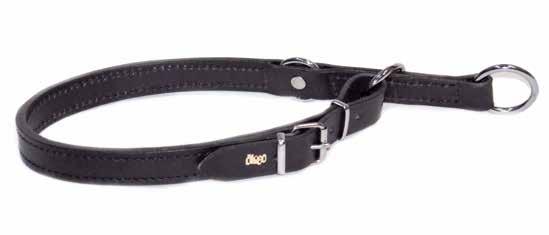 x2 OROŻA ZACIĄGANA Z OGRA- NICZNIKIEM Z PODWÓJNEJ SKÓRY Double leather bark limiter collar Zughalsband mit egrenzer aus doppeltem Leder Затягиваемый ошейник с
