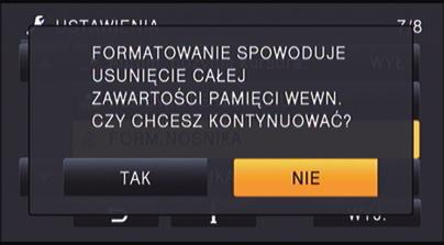 Nie należy używać kamery w celu śledzenia i obserwacji ani innych zastosowań komercyjnych. Kamera jest przeznaczona do nieciągłego użytku prywatnego.