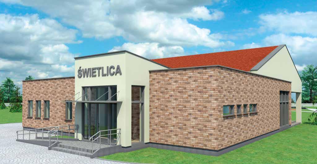 INFORMACJE GMINNE 7 Wizualizacja świetlicy w Krzyżowicach i Żernikach Małych Budynki i obiekty komunalne: Ekipa komunalna prowadzi prace porządkowe na terenie Gminy Kobierzyce.