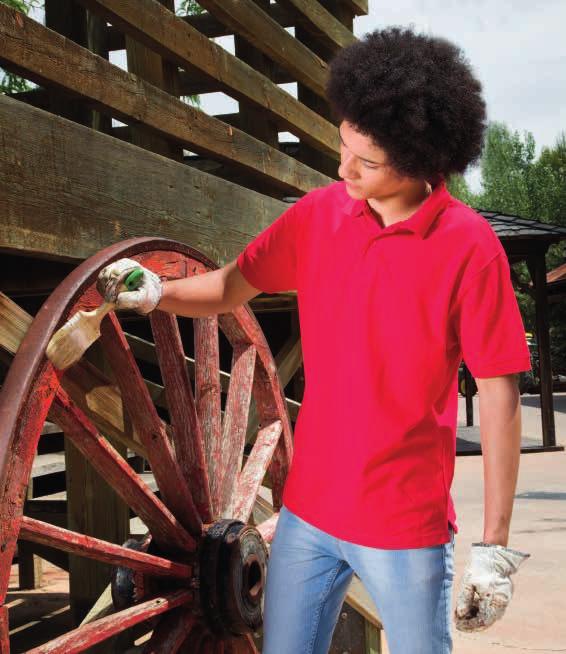 IDEAL FOR WORKWEAR 45ºC WASH 5 50 POLO WORKER REF: PORA180WK Charakterystyka: Zapinane na dwa guziki. Ściągacze na rękawach. Boczne rozcięcia. Jakość: 60% bawełna - 40% poliester. Gramatura: 180 gr.
