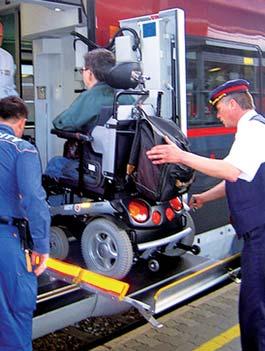 Elastyczne rozwiązanie dla osób niepełnosprawnych podróżujących koleją TR 450 Półautomatyczna, hydrauliczna winda