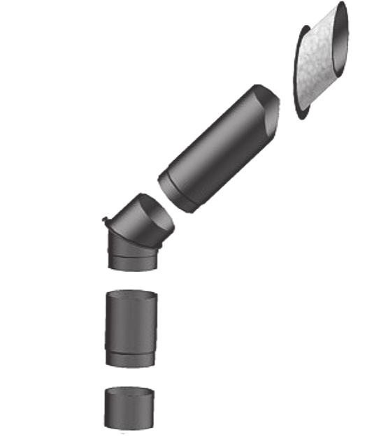 System przyłączy kominowych z blachy czarnej 2,0 mm <SPK> Opis System Przyłączy Kominowych <SPK> Służy do budowy przyłączy (czopuchów) kominowych, wykonanych w całości ze stali czarnej w gatunku DC01