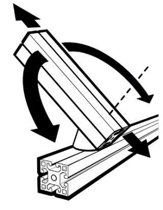 Łącznik kątow 4040 90 /135 materiał: