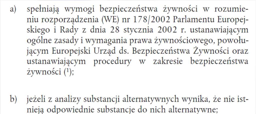 Substancje CMR 1A oraz 1B mogą być w drodze wyjątku stosowane w