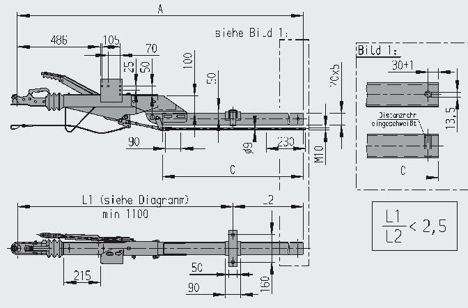 spis treści Z zaczepem kulowym AK 160 do mechanizmu hamującego 1637 / 2051 (90/27) 980 1830 1 221 428 30,4 20 10 1140 1990 1 221 429 32,0 20 10 1300 2150 1 221 430 33,6 20 10 1460 2310 1 221 431 35,2