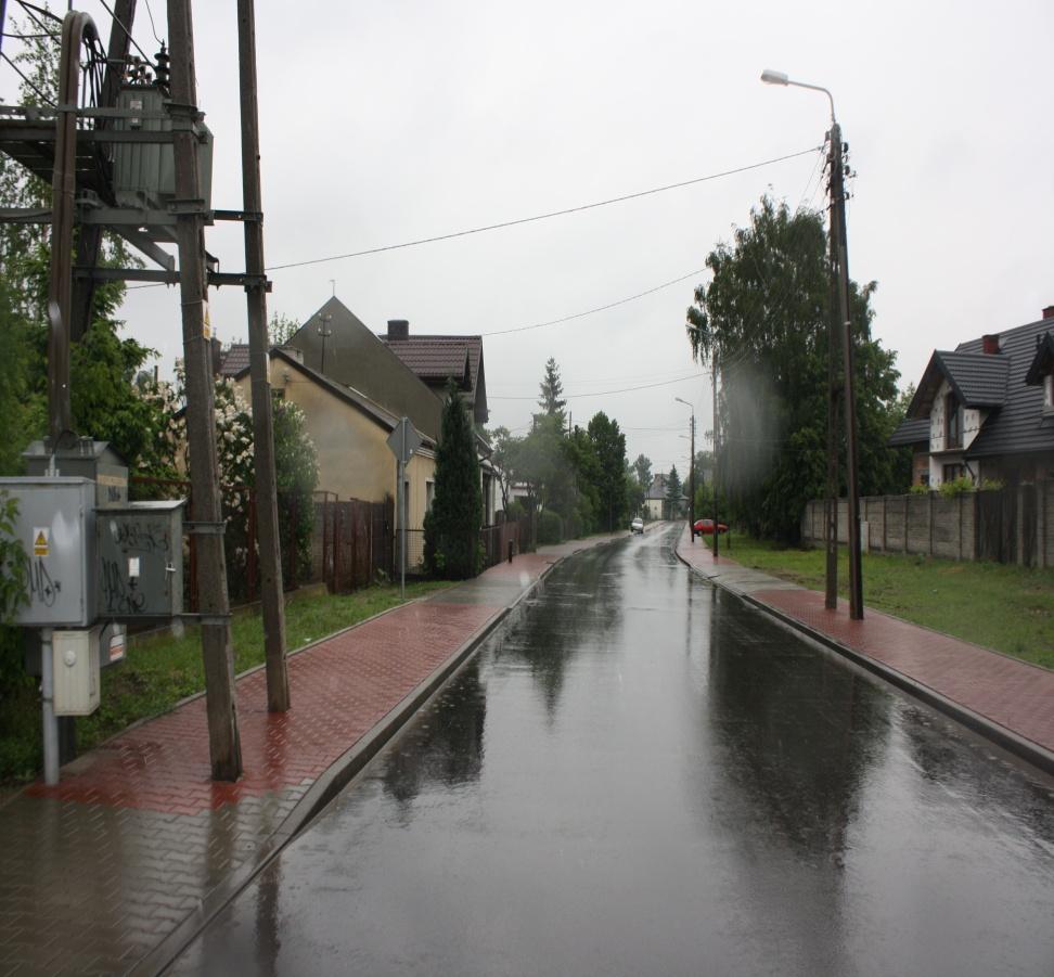 Leśnej do ul. Różanej) wraz z budową kanalizacji deszczowej w ul.