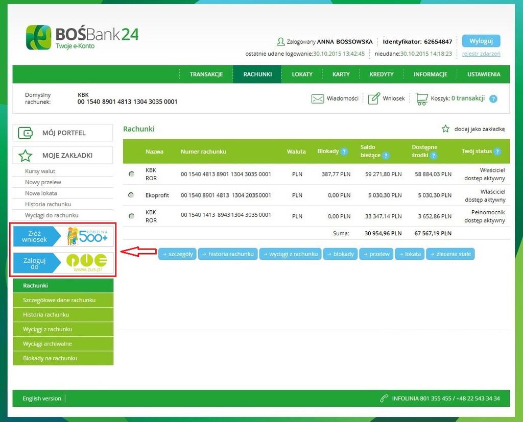 1. 1. JEŻELI NIE POSIADASZ PROFILU W PUE 1.1. Zaloguj się do BOŚBank24 Twoje