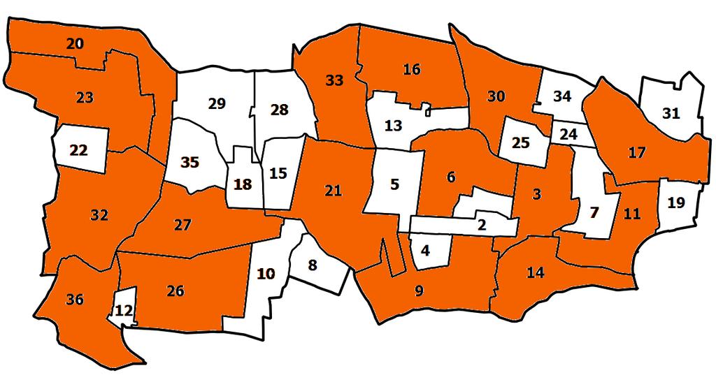 Legenda: Święcice 3102,62 Umiastów 2005,05 Wieruchów 710,23 Wolskie 1156,63 Wolica 2050,38 SUMA 52700,81 ŚREDNIA 1463,81 Wartość wskaźnika dla obszarów problemowych EMISJA LINIOWA Legenda: 0,00