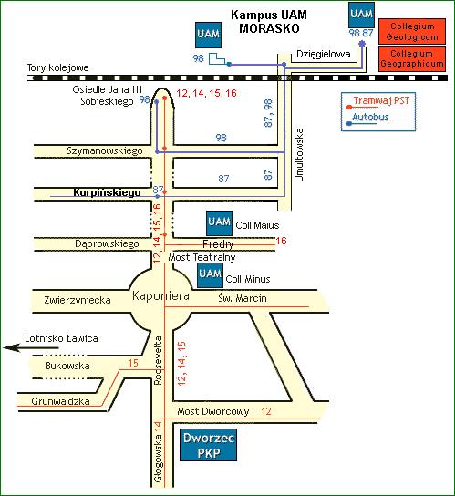 DOJAZD Krygowskiego Z Dworca Zachodniego i Mostu Dworcowego (Dworzec Główny PKP) tramwaje linii 12 i 14, z Dworca PKS tramwaj linia 12, z Ronda Kaponiera tramwaje linii 12, 14, 15.