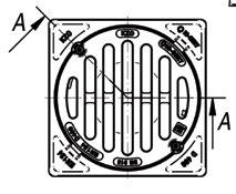 405-7020-010 400 WŁAZ I WPUSTY KLASY A15 I B125 DO RURY ф 315 /wpustu Właz kwadratowy przykręcany