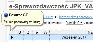 Pierwszym etapem jest sprawdzenie struktury pliku JPK_VAT, gdyż tylko plik z poprawną strukturą może zostać wysłany do Ministerstwa