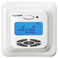 Rozdział 18 - Kable i maty grzejne Solar Plus Termostaty R-TC - termostat z zegarem sterującym Inteligentny termostat elektroniczny z zegarem, dużym, podświetlanym wyświetlaczem oraz funkcją kontroli