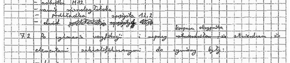 wykaz elementów zakwalifikowanych do wymiany VII.3.