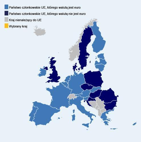 wprowadzono do obiegu banknoty i monety euro, przy równoczesnym stopniowym wycofywaniu walut narodowych. 26 Spośród 28 krajów UE jedynie dwa państwa (Dania oraz Wielka Brytania) posiadają tzw.