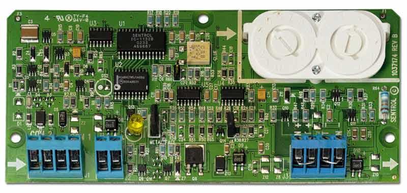 4.8.2 Główne cechy produktu Moduł adresowalny linii bocznej konwencjonalnej (płytka elektroniki z zaciskami śrubowymi) Współpracuje bezpośrednio z serią czujek konwencjonalnych serii 700 Liczba