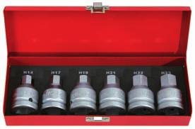 plastikowym 515.0000 sztuk 14-17 - 1-21 - 22-24 mm 2.52 515.0001 3/4" Gniazdo siłowe bitów dla śrub z łbem sześciokątnym, krótkie, 14mm 140 515.