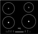 flexinduction Sterowanie sensorowe touchslider Cyfrowy wyświetlacz funkcji Czasowy wyłącznik bezpieczeństwa Zabezpieczenie przed uruchomieniem przez dzieci 2-stopniowy wskaźnik zalegania ciepła