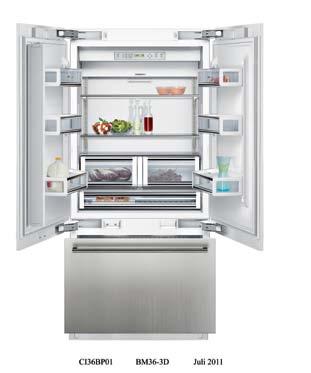 Chłodziarko zamrażarki coolmodul nofrost Rzut z góry A + nofrost Electronic LED Light * Grubość zależna od zastosowanych frontów meblowych, 19 odpowiada drzwiom ze stali szlachetnej (wyposażenie