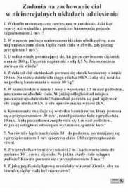 Zadania na zachowanie ciał w