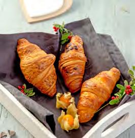 nadzieniem: migdałowym, morelowym oraz czekoladowym z pralinami. 5001653 5000388 MINI CROISSANT 22 g 113 SZT./KART. 128 KART.