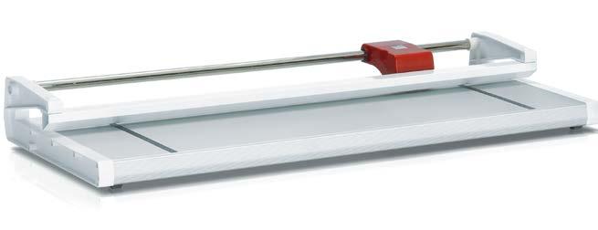 Rozsuwany ogranicznik z milimetrową podziałką zapewnia precyzyjne ustawienie cięcia model > 70 g/m 2 1030 330 5-6 A4A3 1031 430 5-6 cena: Made in Germany IDEAL 0075 273,- 387,- IDEAL