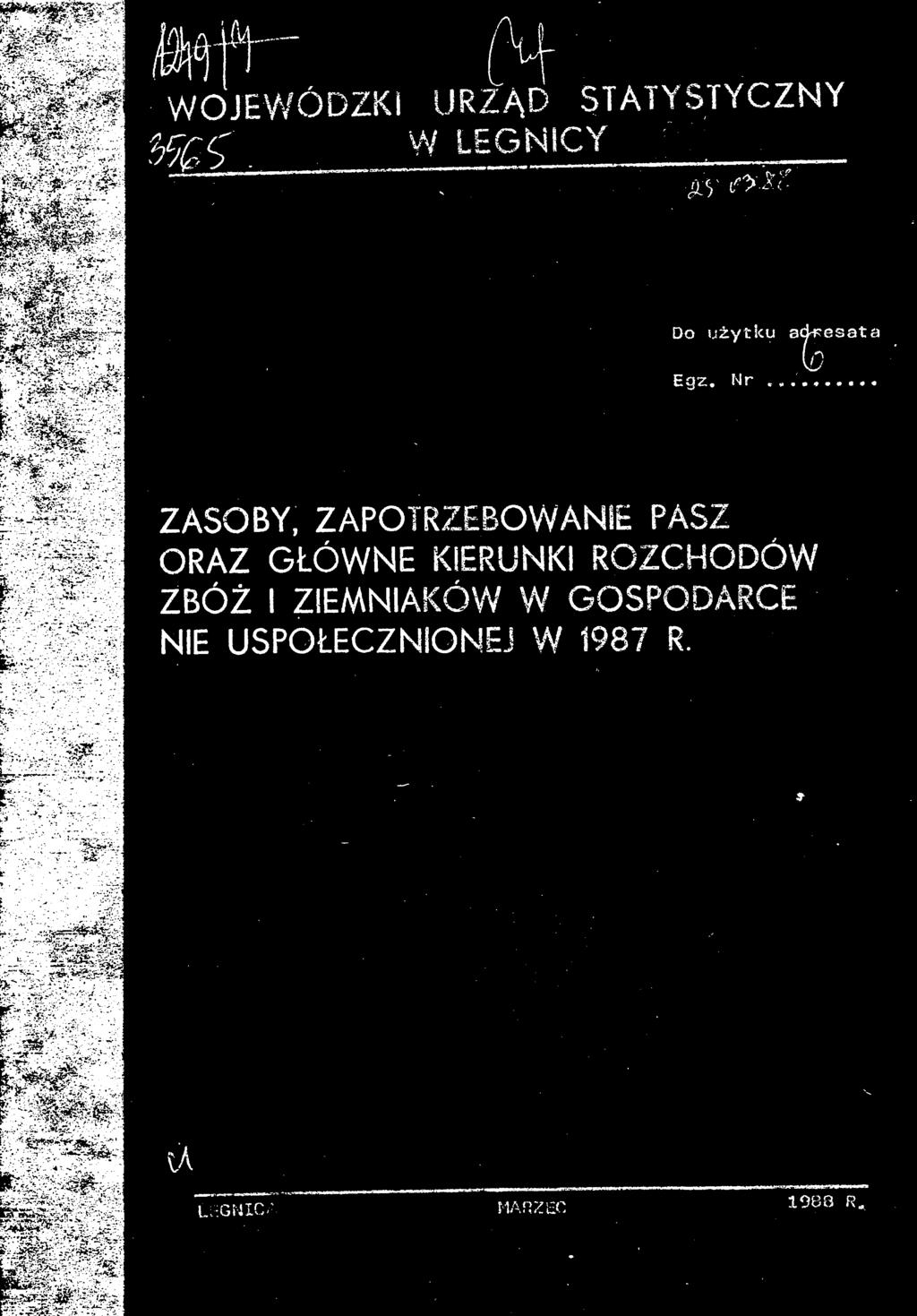 ZBÓŻ I ZIEMNIAKÓW W GOSPODARCE