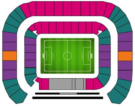 STADION OTKRYTIE ARENA (Moskwa) Mecz Polska - Senegal DOPŁATA DO BILETÓW NA MECZ kategoria 3: w cenie kategoria 1: plus 345 Euro