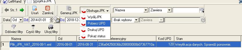 Do momentu, gdy plik JPK nie otrzyma kodu 200, nie można uznać go za kompletnie dostarczonego do MF. 5.