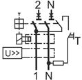 Wyłączniki ochronne różnicowo-prądowe Dwa bieguny zabezpieczone ( przed przeciążeniem i zwarciem) Zabezpieczenie różnicowo prądowe Zabezpieczenie przepięciowe: - Napięcie zadziałania: 270 ± 10 V -