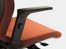 Fixed armrest with soft-touch pad.