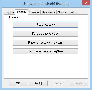skontaktować się z serwisem Sage sp. z o. o.. 5.4.5.2 Zakładka Raporty Na zakładce tej znajdują się przyciski, umożliwiające drukowanie raportów.