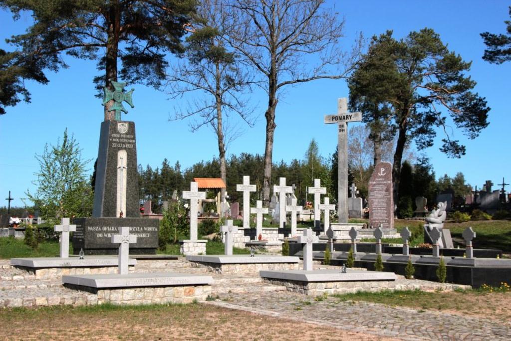 autor) Cmentarz w Berżnikach (gmina Sejny) z grobami żołnierzy polskich i litewskich