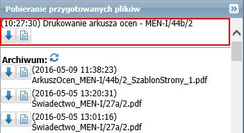 Jako wychowawca w module Dziennik przejdź do widoku Wydruki i zestawienia/ Arkusze ocen, jako sekretarz szkoły w module Sekretariat przejdź do widoku Wydruki/ Arkusze ocen. 2.