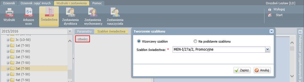 UONET+. Jak przygotować i wydrukować arkusze ocen i świadectwa uczniów? 12