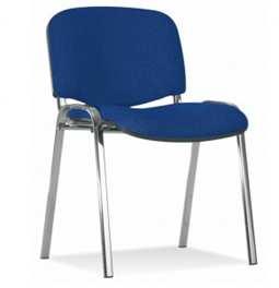 4. Krzesło konferencyjne - wytrzymała metalowa lakierowana konstrukcja ramy w kolorze srebrnym - siedzisko i oparcie wyściełane tkaniną - kolor zielony lub do uzgodnienia z Zamawiającym - o tapicerce