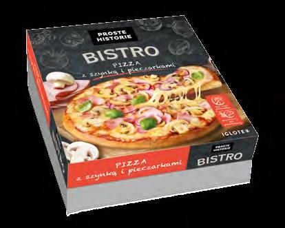 PIZZA Nowość! Proste Historie BISTRO to zdrowsza wersja pizzy, pozbawiona niepożądanych składników, w tym oleju palmowego.