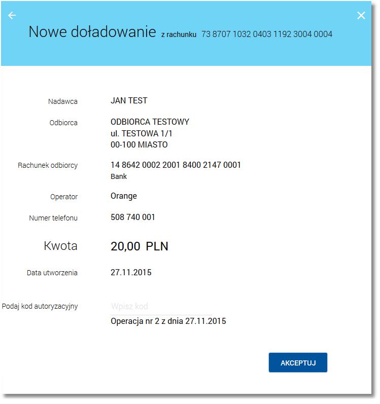 Odnośnik o nazwie Regulaminem (prezentujący regulamin doładowań) stanowi link do strony internetowej zawierającej regulamin doładowań telefonów komórkowych.