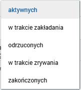 Domyślnie wyświetlane są lokaty aktywne. Lokaty sortowane są wg okresu (od najkrótszych okresów trwania), a w drugiej kolejności wg wysokości oprocentowania (najpierw najwyższe oprocentowanie).